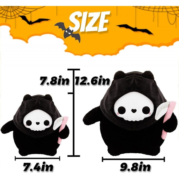 Halloween-pehmolelu Musta kissa pehmolelu Pehmeä täytetty kissan pehmolelu lapsille Syntymäpäivä Halloween Joulu 8,7 tuumaa