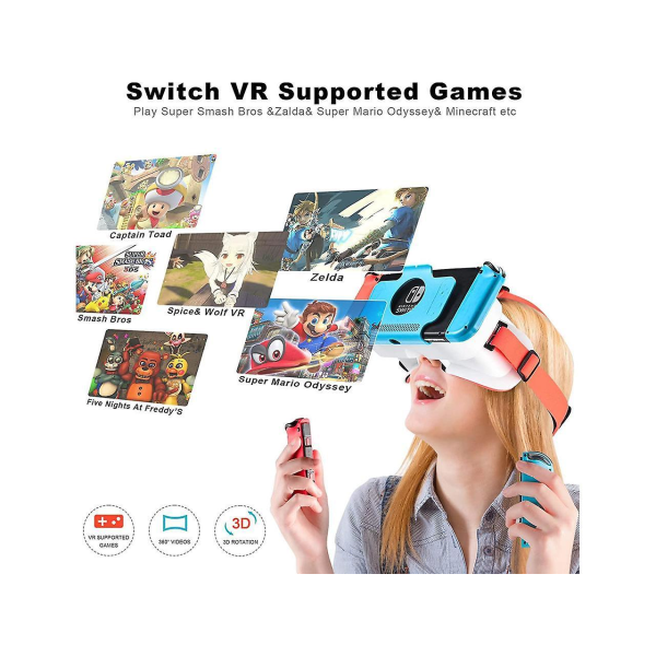 Nintendo Switch/Switch Oled Model/Nintendo Switch 3d Vr (Virtual Reality) glasögon