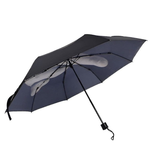 Nyhed Langfinger Design Sort Paraply Coolt Mode Impact Paraply Foldbar Mtcwc613