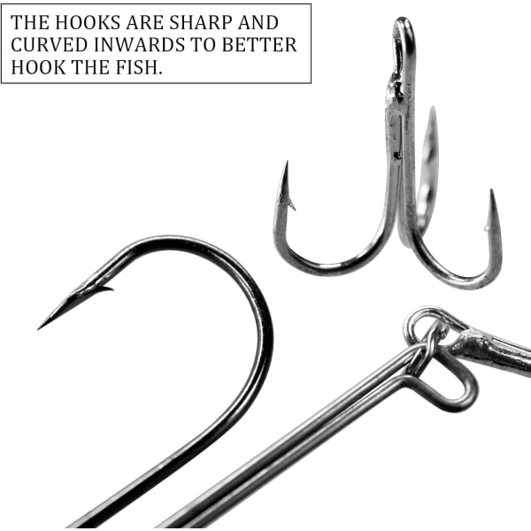 Sæt med 4 Fiske Jig Heads, Jig Head til Soft Lure Jig Head med