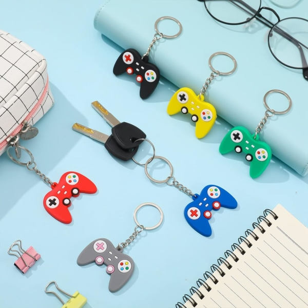 Gaming Nøglering Gaming Nøglering Videospil Nøgleringe Taske Fyld Nøgleringe til Børn Piger Fødselsdagsfest Taske Fyld Gaver