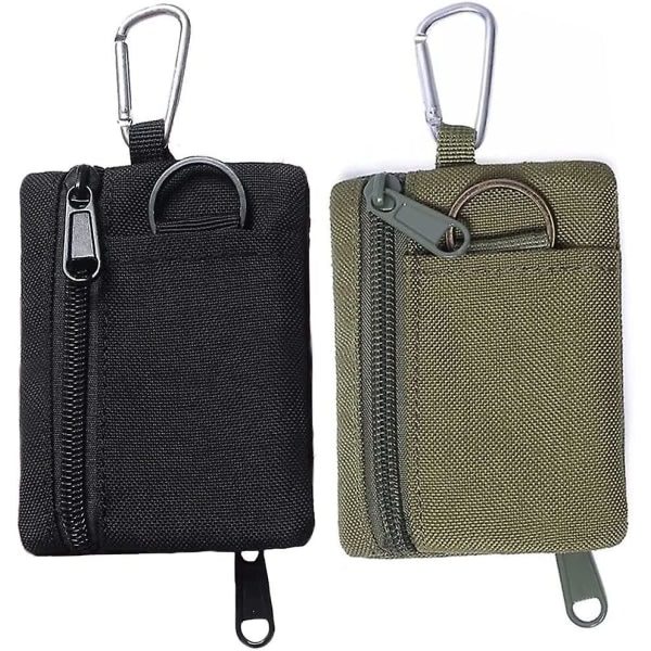 Tactical Keychain Pouch - Military Mini Size Bälte Gear Edc Pocket Organizer Som myntväska ID-kortholdere Bil Fob Nyckel Midjefodral Case Hörlurspakke
