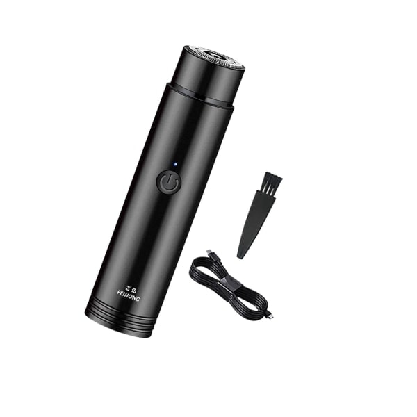 1/2/3/5 Mini sähköinen partakone Kannettava Vedenkestävä Helppo puhdistaa Musta 2 kpl Black 2PCS