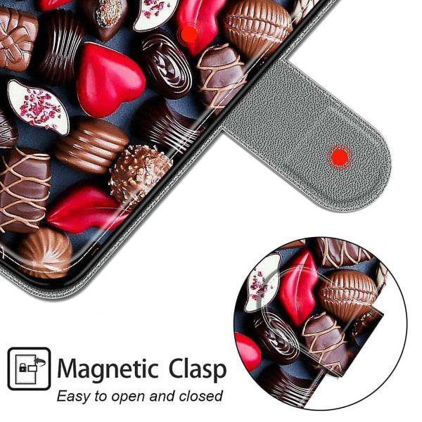 Cover till Samsung Galaxy A20e Case Choklad Pu Läder Korthållare Magnetisk