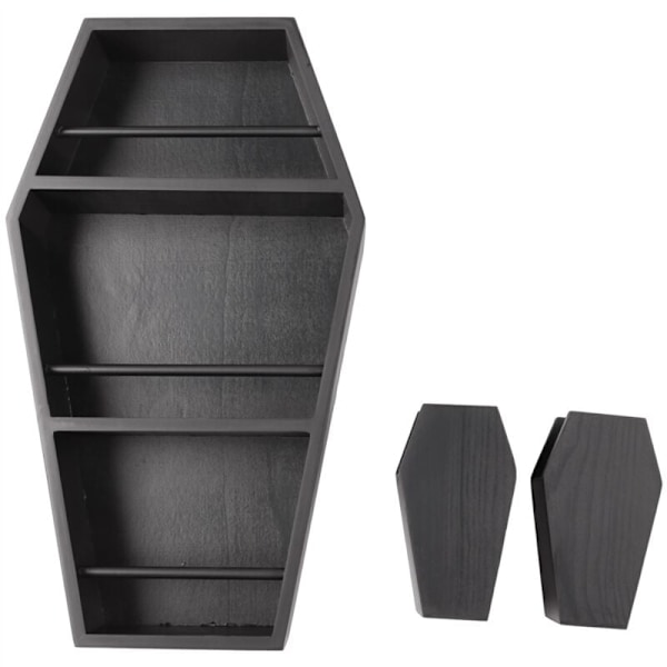 Gothisk Makeup Organizer med Vægmontering eller Stativ, Stor Uhuhyggelig Rumindretnings Opbevaringsboks