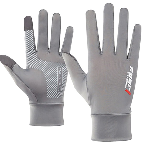 Läckage Två-Finger Handskar Sommar Tunna Andas Anti-Wear Spor grå A gray A