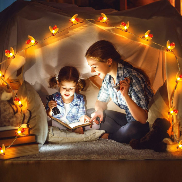 13,1 FT 40 LED Bee String Lights Bee Fairy String Lights Fancy B