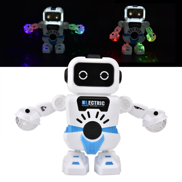 Elektronisk smart romdansende robot med musikk blinkende LED-lys gående leker gave til barn