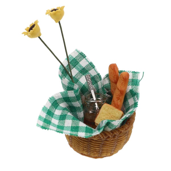 Campingpresenter Piknikkori Mini-Talo-Kori Fotokoriste Keittiötarvikkeet (3,4X2CM, Vihreä)