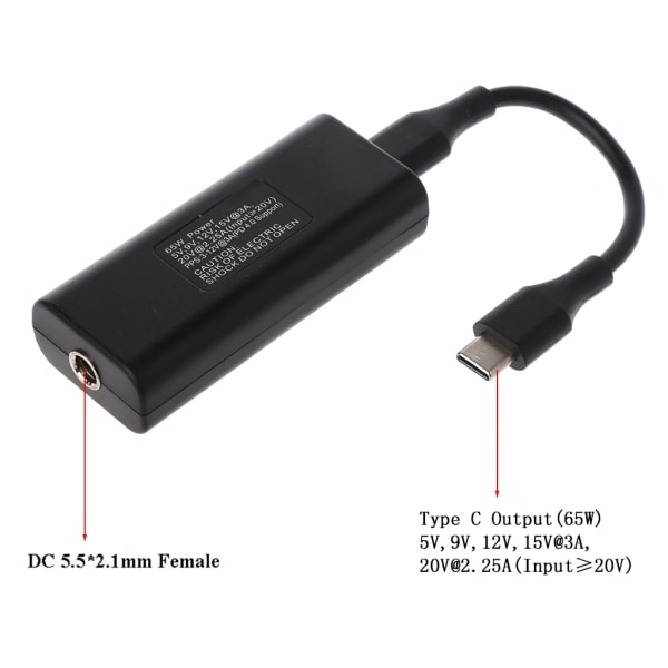 DC USB Type-C strømadapterkonverter til 7,4x5,0 7,9x5,5 4,5x3,0 mm stik C