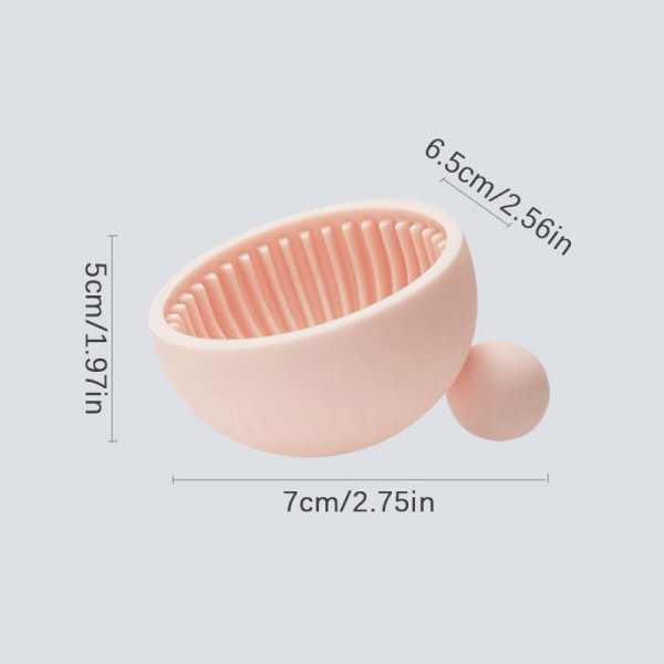 Silikonsminkborste Rengöringsskål Foundation Makeup Borste Skruv Rosa