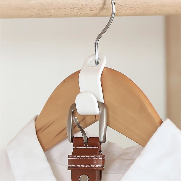 20-pakke kleshengere - Tilkoblingskrok - Organizer Hvit 5cm