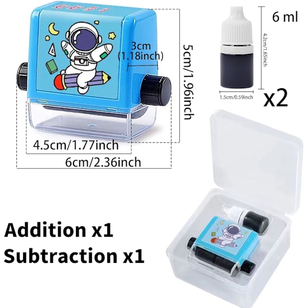 2 st Digitala Lärande Stämplar - Additions-/Subtraktionsrullar för Utbildande Nöje