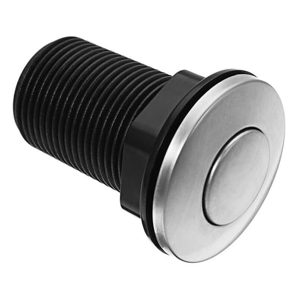 Total Clearance Trykknap Luftkontakt til Badekar, Spa, Affald, Sort, 34mm, SEMAket, Sort.