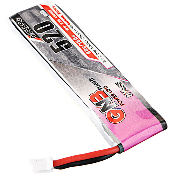 Gaoneng 3.8V 520mAh 80C Lipo Batteri PH2.0 til Tinyhawk, 4 stk.