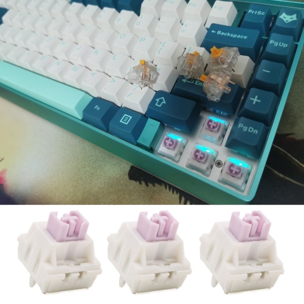 Mechanical keyboard JWICK Milk Purple Switch 67g Force POM Switches pre-lubricated 4