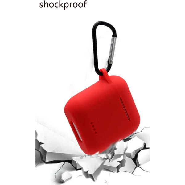 Fodral för Bluetooth-hörlurar kompatibelt med Tozo t6, LED, Tozo t6-fodral med nyckelring. (Svart)
