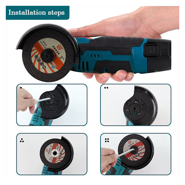 12V Johdoton Mini Kulmahiomakone Leikkaamiseen, Hiontaan, Kiillotukseen