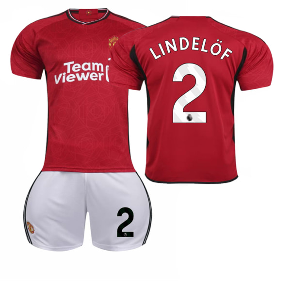 23-24 Manchester United hjemmetrøye nr. 2 Lindelöf shirt and short #18