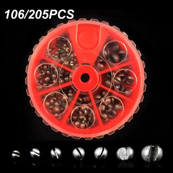 106/205 Styck Set Fiskebly Fall Set Sänkkrokkoppling