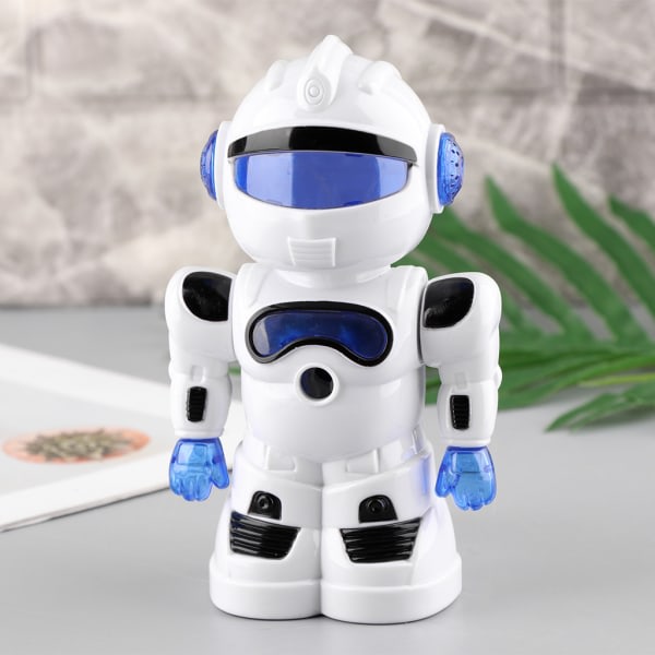 Manuell handvevad pennvässare med söt robotteckning för barn Blå