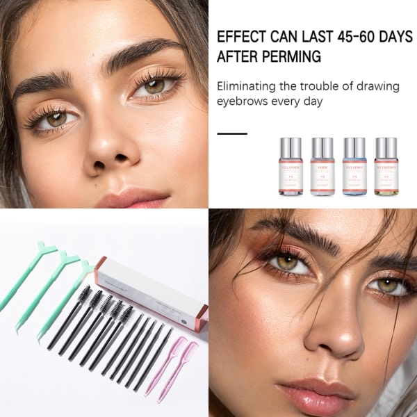 Ögonbrynslamineringssats Professionell ögonbrynslamineringssats Omedelbar DIY Eye Brow Lift Kit för fylligare, tjockare, vackra ögonbryn