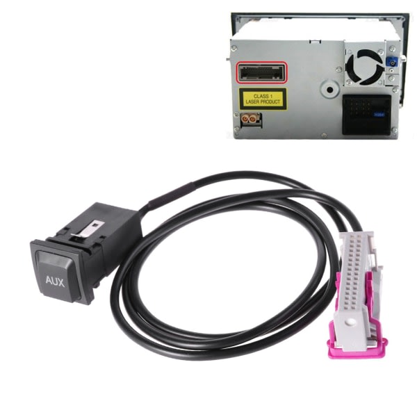 Bil Aux-in RNS-E Navigation AUX-knap o Adapterkit 32-bens stik til