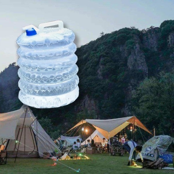 5L-15L Udendørs sammenklappelig vandpose Camping Foldbare vandbeholdere Drikke multifunktion teleskopisk opbevaring vandflaske 15L