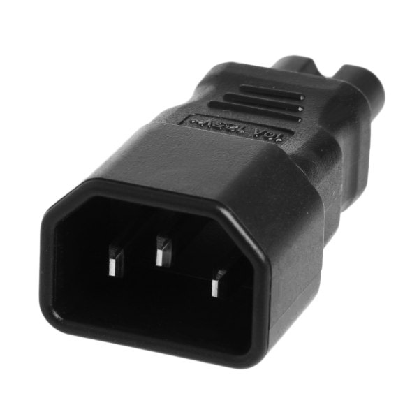 IEC 320 C14 till C7 Adapter IEC C7 till C14 AC Adapter 3-polig C14 Han till C7 Hon
