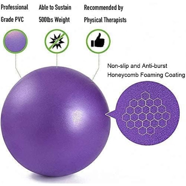 Blød pilatesbold - 9 tommer træningsbold til core-træning