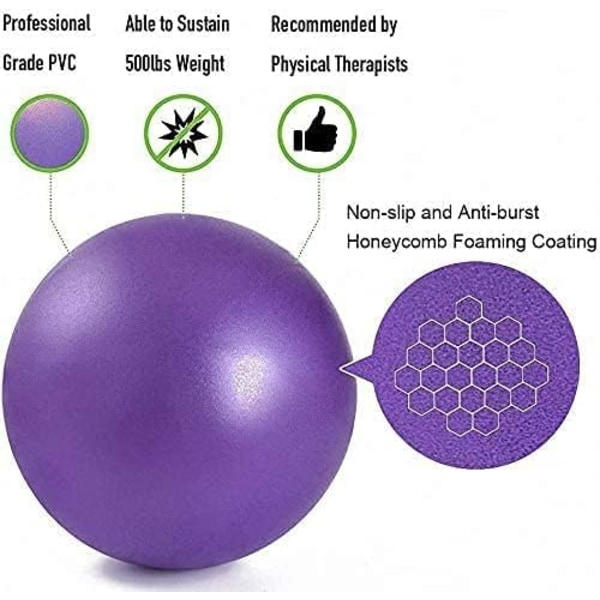 Mjuk pilatesboll - 9 tums träningsboll för kärnträning