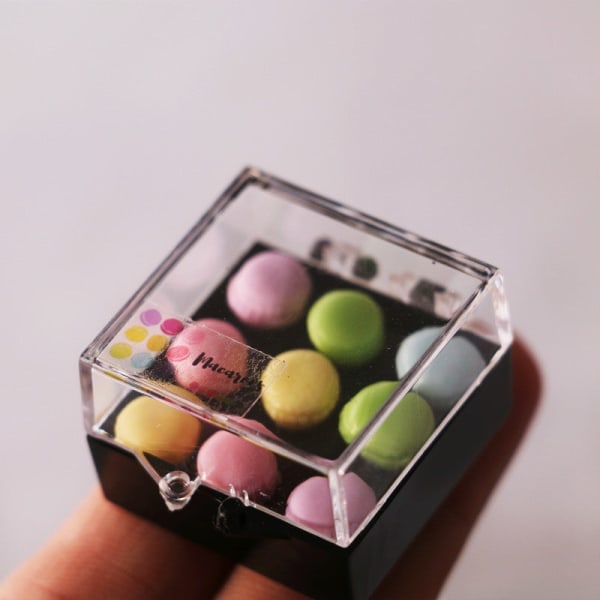Mikro Miniatyr Møbler Tiny Småskalig Legetøjs Dukkehjem DIY Decora Mini Boxet Mini Maca Dragon Bag Boxet macarons