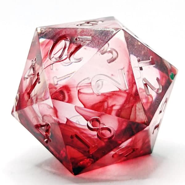 7 st Polyedriska Tärningar Kristall RPG-effekt för Kortspel RPG-tärningar Transparenta Siffror Transparent Numbers