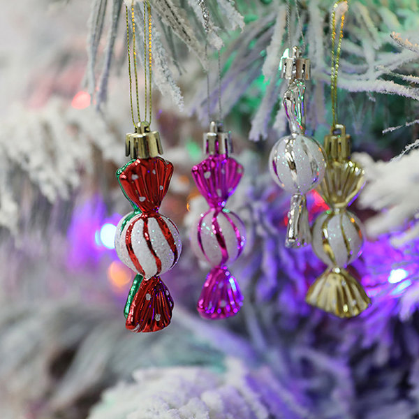 6 st/kartong godis form hängande prydnader julgran DIY Ornam Red onesize