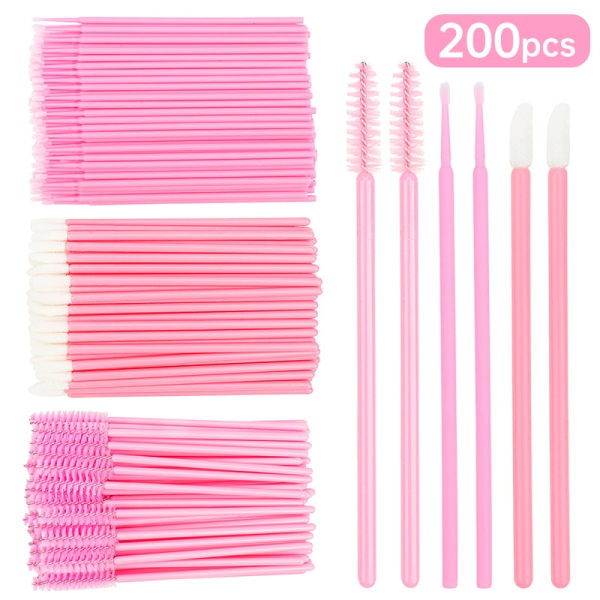 200 engangs krystal makeupbørster