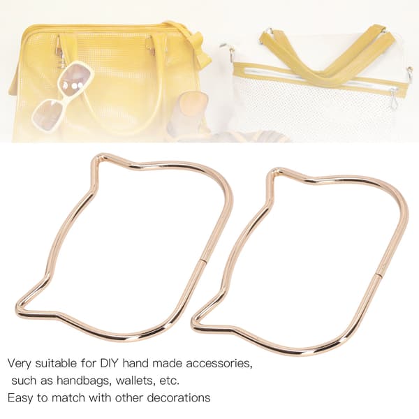 Bag Handle Cute Exquisite Cat Ears DIY Handbag Handle Hardware Accessories Light Gold