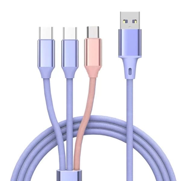 USB 2.0 TypeA hann til Micro USB hann adapter splitter kabel USB til TypeC konverter støtte høyhastighetslading 66W null - 2Type C 1 mikro