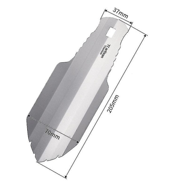 Ren Titanium Ultralett Ryggsekk Potte Spade Utendørs Kompakt Bæsj Spade/ Multi Multiverktøy for Vandring Camping og Overlevelse