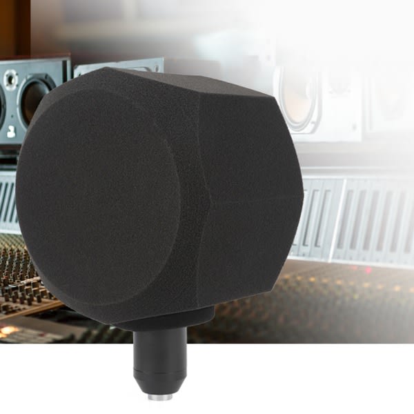 Pop Filter Mikrofon Vindskærm Dækning Lydabsorberende Skum Vindskærm F