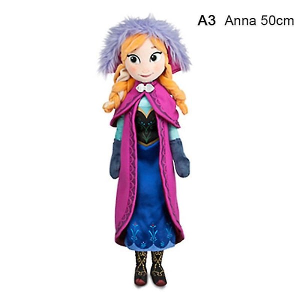 1 st 30/40/46/50 cm Frozen Elsa Olaf Dockor Snödrottningen Prinsessa Fylld Plysch .4 Anna Anna 50cm