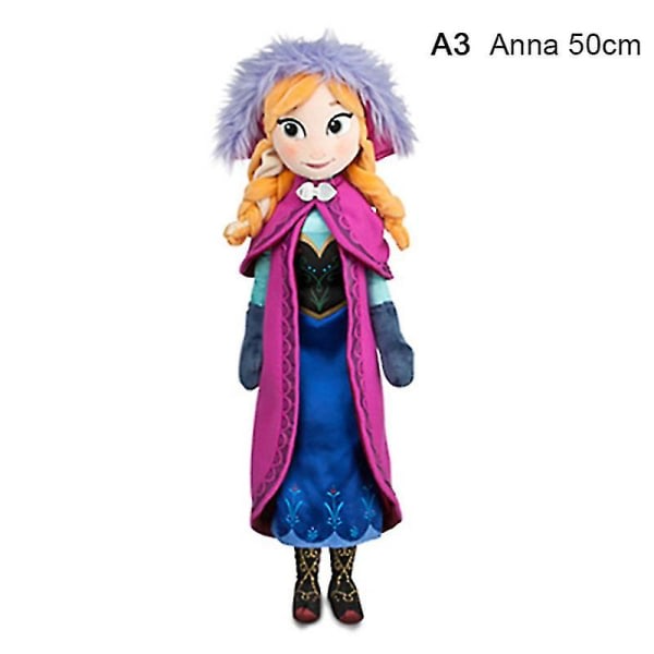 1 st 30/40/46/50 cm Frozen Elsa Olaf Dockor Snow Queen Princess Stuffed Plysch ,4 Anna Anna 50cm