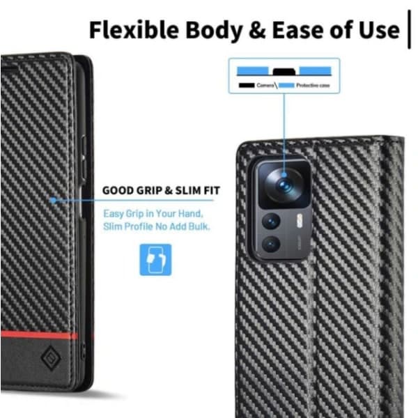 Karbonfiber-teksturdeksel for Xiaomi 12T