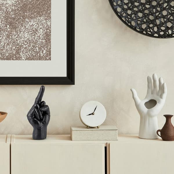 Håndstatue Skrivebordsdekorasjon, Fingerskulptur Dekor, Håndstatue Dekorasjon for Stue, Hylle