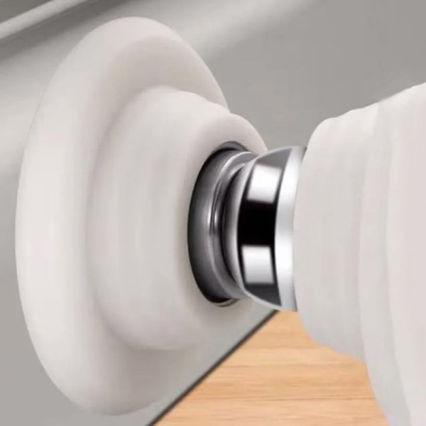 1 st Magnetisk dörrstoppare Hållare Free-punch dörrstopp silikon hvid