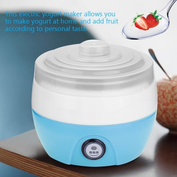 1L husholdning elektrisk automatisk yoghurtmaskin (blå)