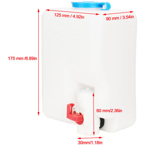12V 1.8L Universal Windshield Washer Kit – Cleaning Pump with Accessories – Easy Installation for a Clean Windshield