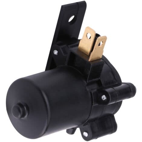 Universal Windshield Washer Pump - Black Plastic - 2-Pin Connector - Weight 82g for Quick Windshield Cleaning