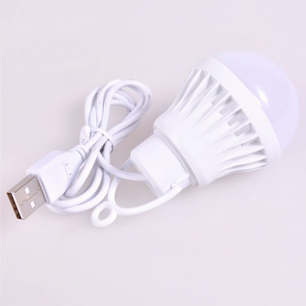3/5/7W Bärbar Lanterna Camping Lights USB Power Lamp Outdoor C Valkoinen 5W White 5W