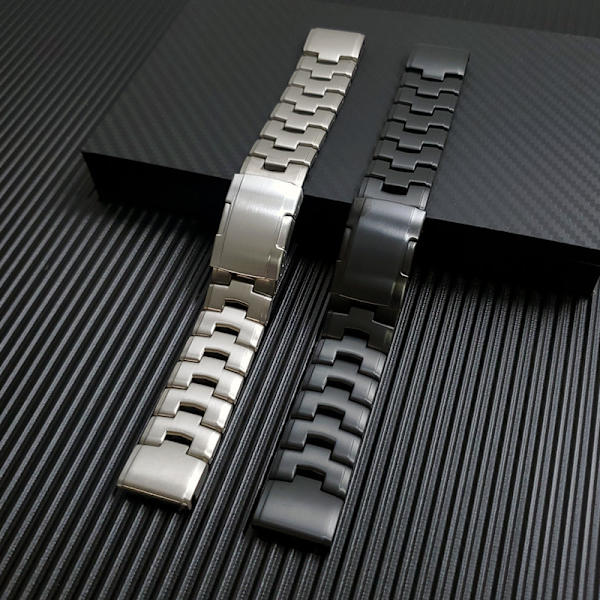 For Garmin Fenix Series Rem Hurtigudløsning Titanium Triple Bead Rem 26mm Titanium