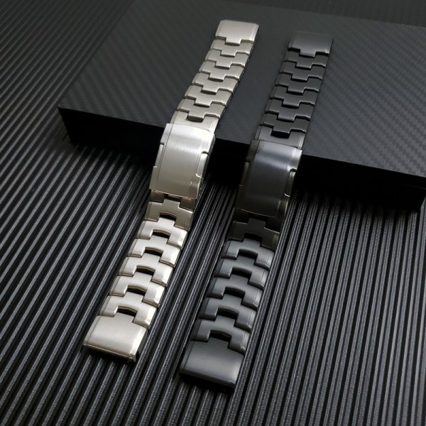 For Garmin Fenix ​​Series Strap Quick Release Titanium Triple Bead Strap 22mm black